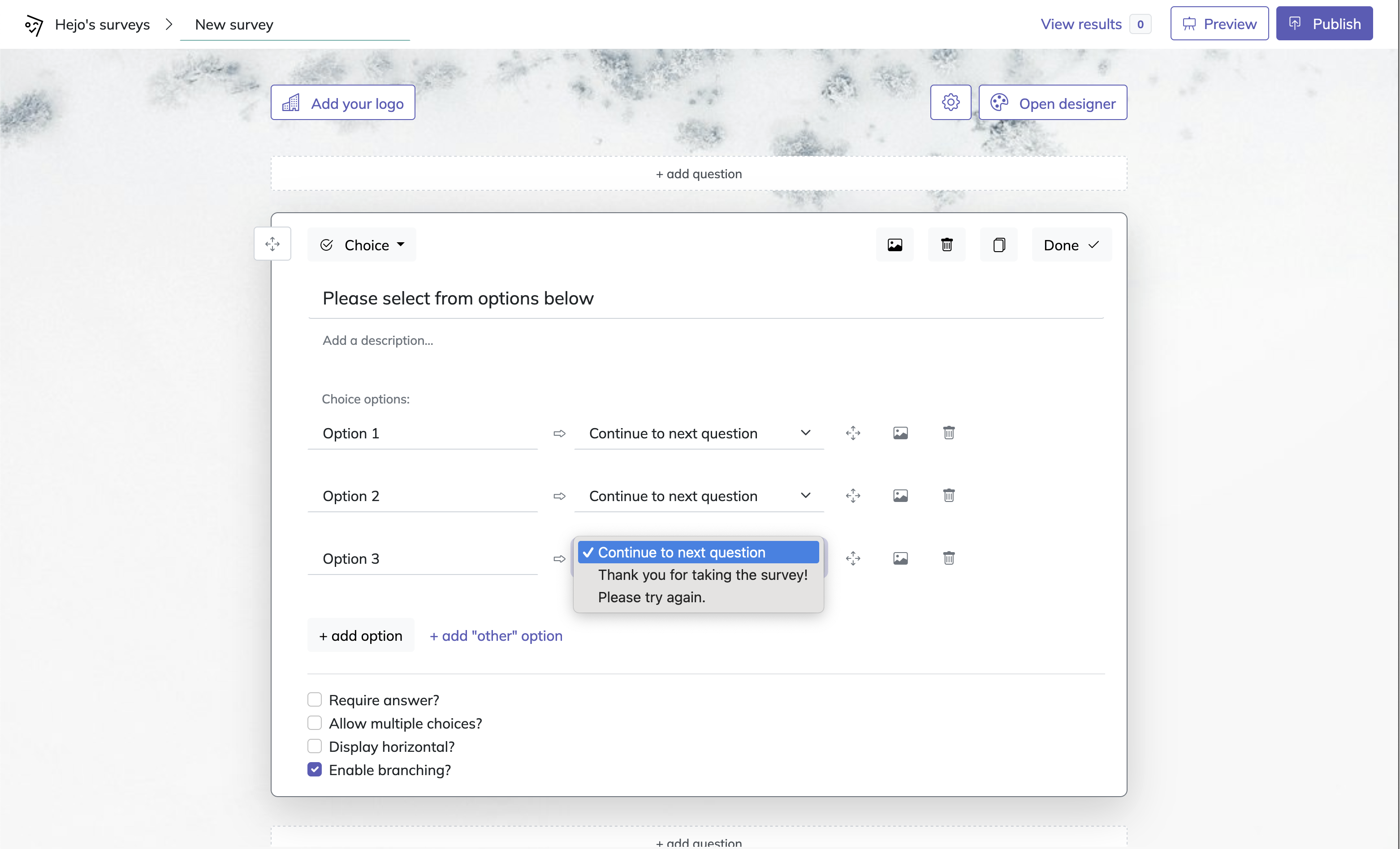survey editor