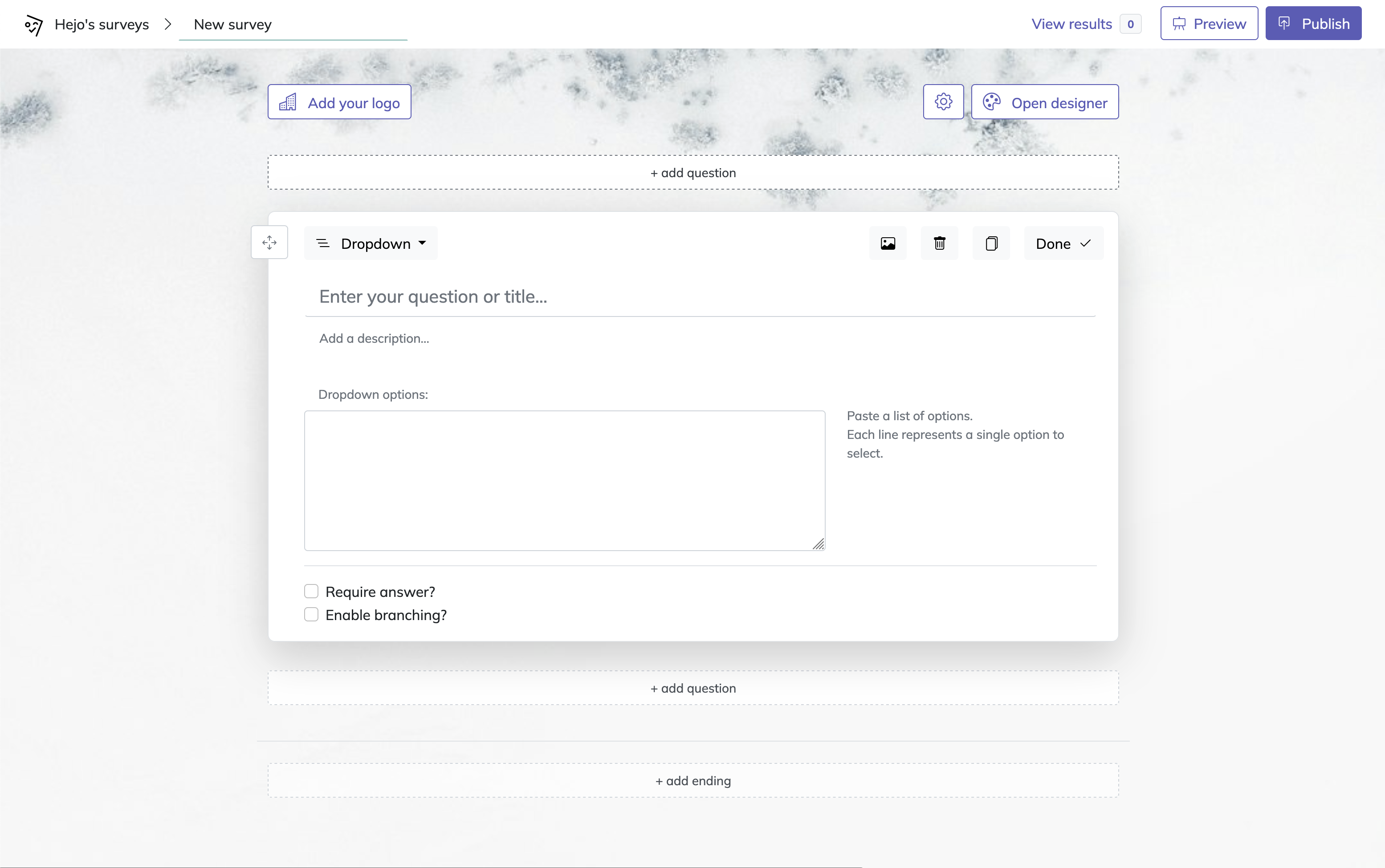 survey editor