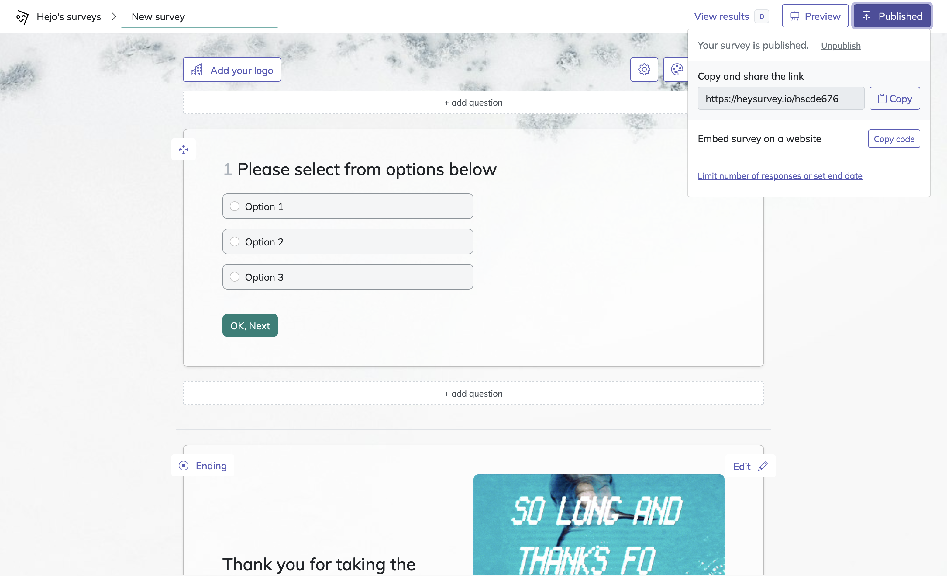 survey editor